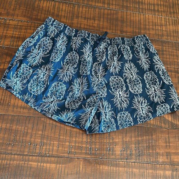Lauren James 2XL pineapple pull on shorts active beach vacation nylon - Picture 1 of 6